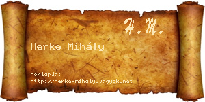 Herke Mihály névjegykártya
